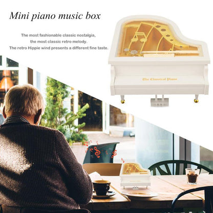 Romantic Piano Music Box Desktop Ornament Crafts for Room Decoration