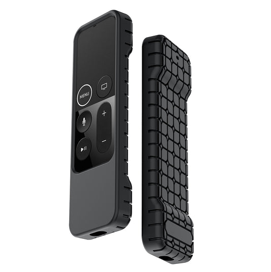 Grid Pattern Anti-slip Silicone Shockproof Case for Apple TV 4K 5th/4th Gen Remote Controller