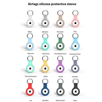 A002 Silicone Case Shock-proof Cover Skin Full Protection Shell for Apple AirTag Locator Tracker