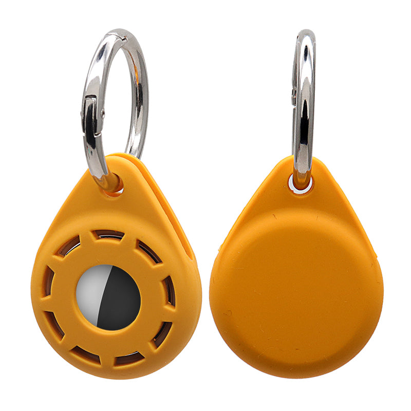 Anti-Drop Silicone Protective Case Cover with Ring Buckle for Apple AirTag Bluetooth Locator