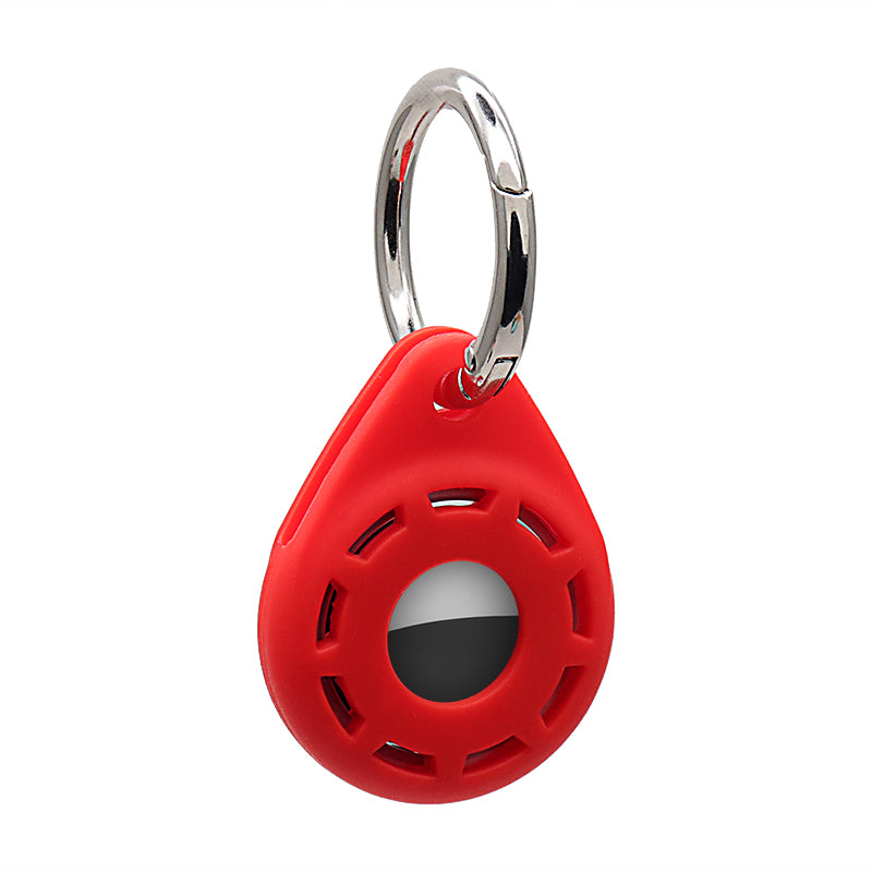 Anti-Drop Silicone Protective Case Cover with Ring Buckle for Apple AirTag Bluetooth Locator