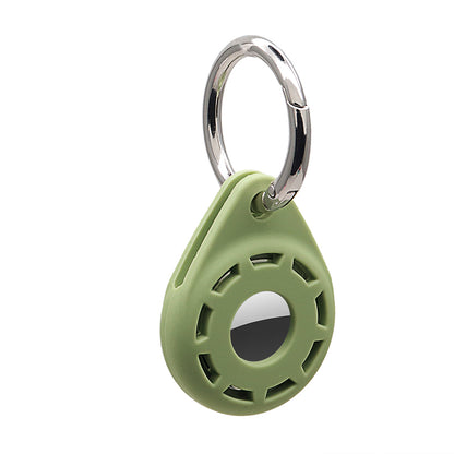 Anti-Drop Silicone Protective Case Cover with Ring Buckle for Apple AirTag Bluetooth Locator