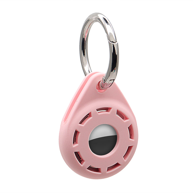 Anti-Drop Silicone Protective Case Cover with Ring Buckle for Apple AirTag Bluetooth Locator