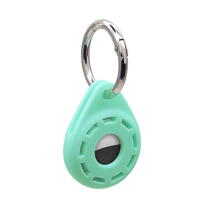 Anti-Drop Silicone Protective Case Cover with Ring Buckle for Apple AirTag Bluetooth Locator