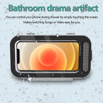 Bathroom Kitchen Anti-Fog Waterproof Mobile Phone Holder Box Wall Mounted Shower Touch Screen Phone Storage Case