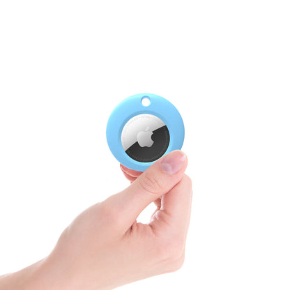 Round Silicone Anti-lost Protective Case Cover for Apple AirTag Bluetooth Locator