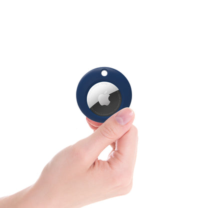 Round Silicone Anti-lost Protective Case Cover for Apple AirTag Bluetooth Locator