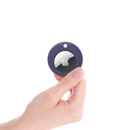 Round Silicone Anti-lost Protective Case Cover for Apple AirTag Bluetooth Locator