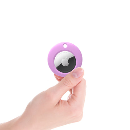 Round Silicone Anti-lost Protective Case Cover for Apple AirTag Bluetooth Locator