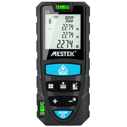 MESTEK S6 Multifunction Distance Meter Laser Measure Meter 50m/164ft Digital Screen Portable Area Volume Measure Tool