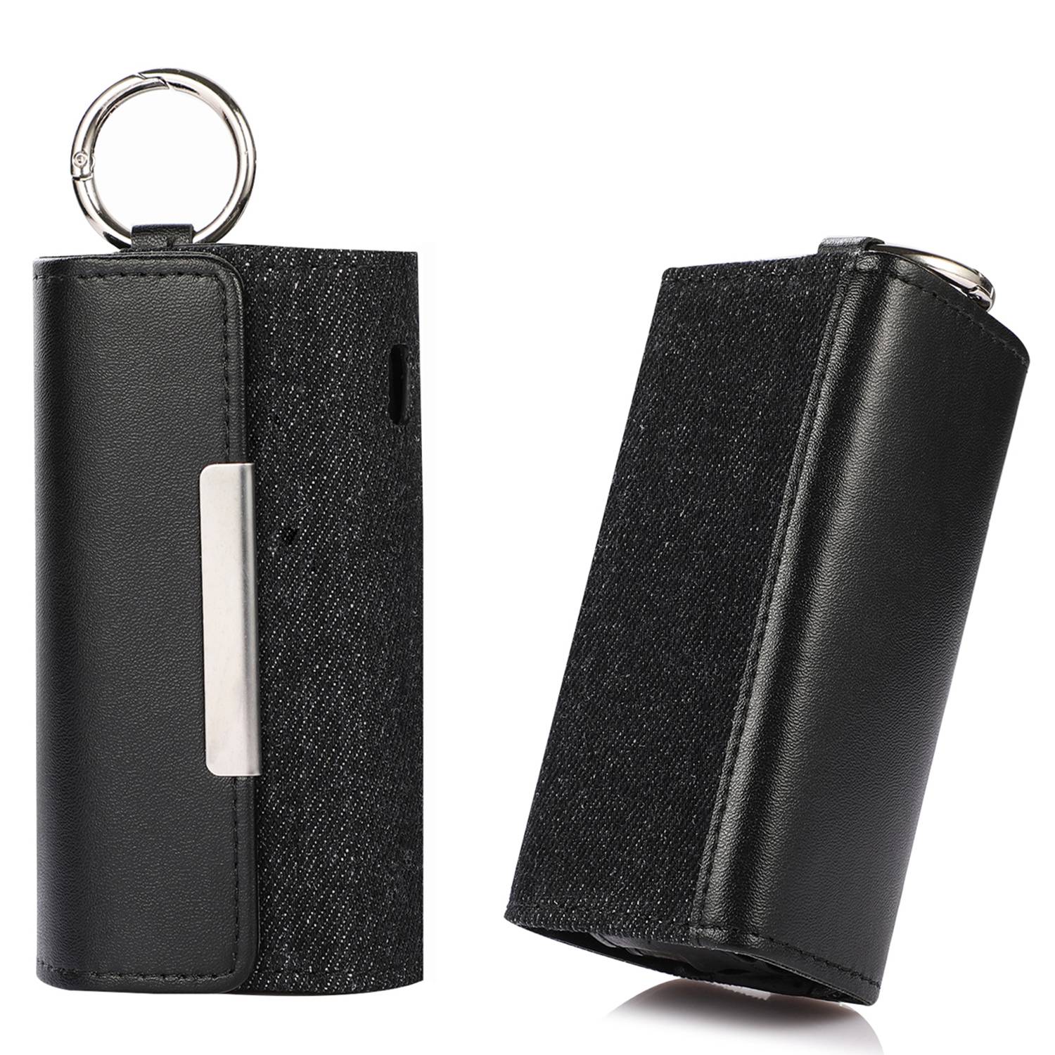 For IQOS ILUMA E-cigarette Portable Leather Protective Case Drop-proof Cover Storage Bag with Ring Buckle