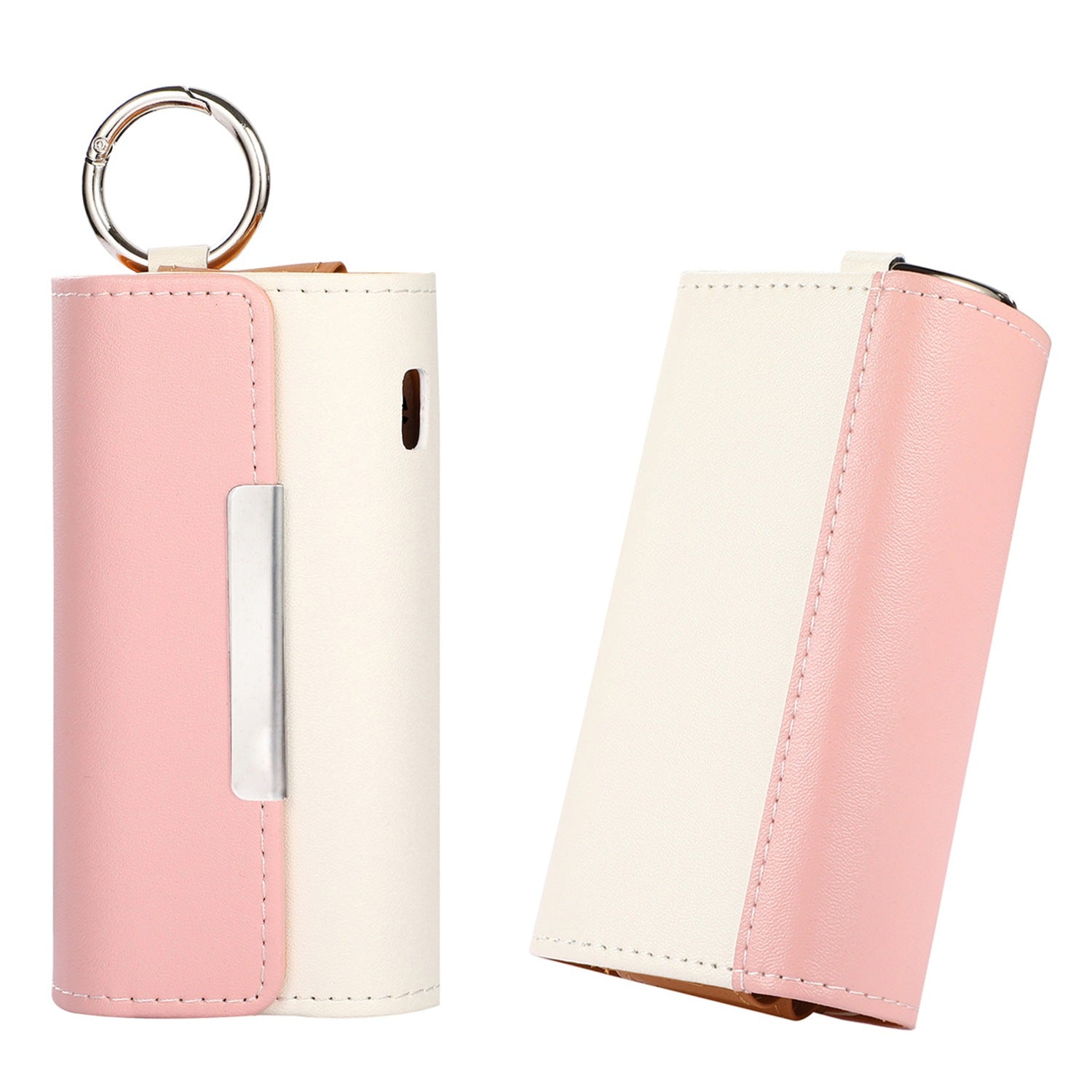 For IQOS ILUMA E-cigarette Portable Leather Protective Case Drop-proof Cover Storage Bag with Ring Buckle