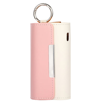 For IQOS ILUMA E-cigarette Portable Leather Protective Case Drop-proof Cover Storage Bag with Ring Buckle