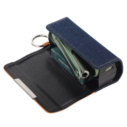 For IQOS ILUMA E-cigarette Portable Leather Protective Case Drop-proof Cover Storage Bag with Ring Buckle