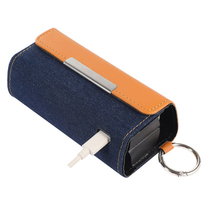 For IQOS ILUMA E-cigarette Portable Leather Protective Case Drop-proof Cover Storage Bag with Ring Buckle