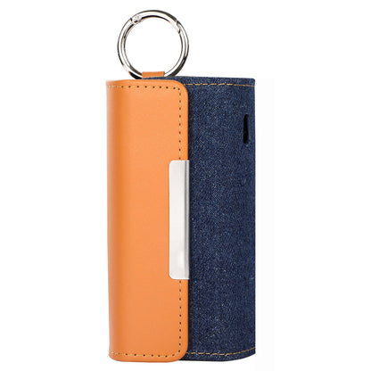 For IQOS ILUMA E-cigarette Portable Leather Protective Case Drop-proof Cover Storage Bag with Ring Buckle