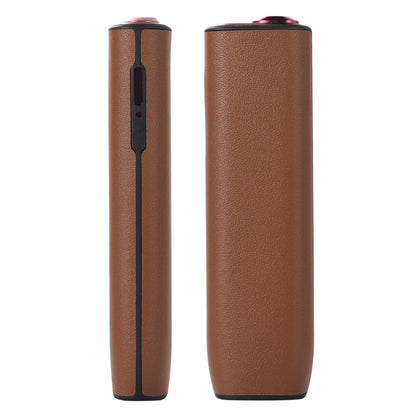 For IQOS ILUMA ONE TPU+Genuine Leather Anti-scratch Anti-drop Case E-cigarette Protective Cover