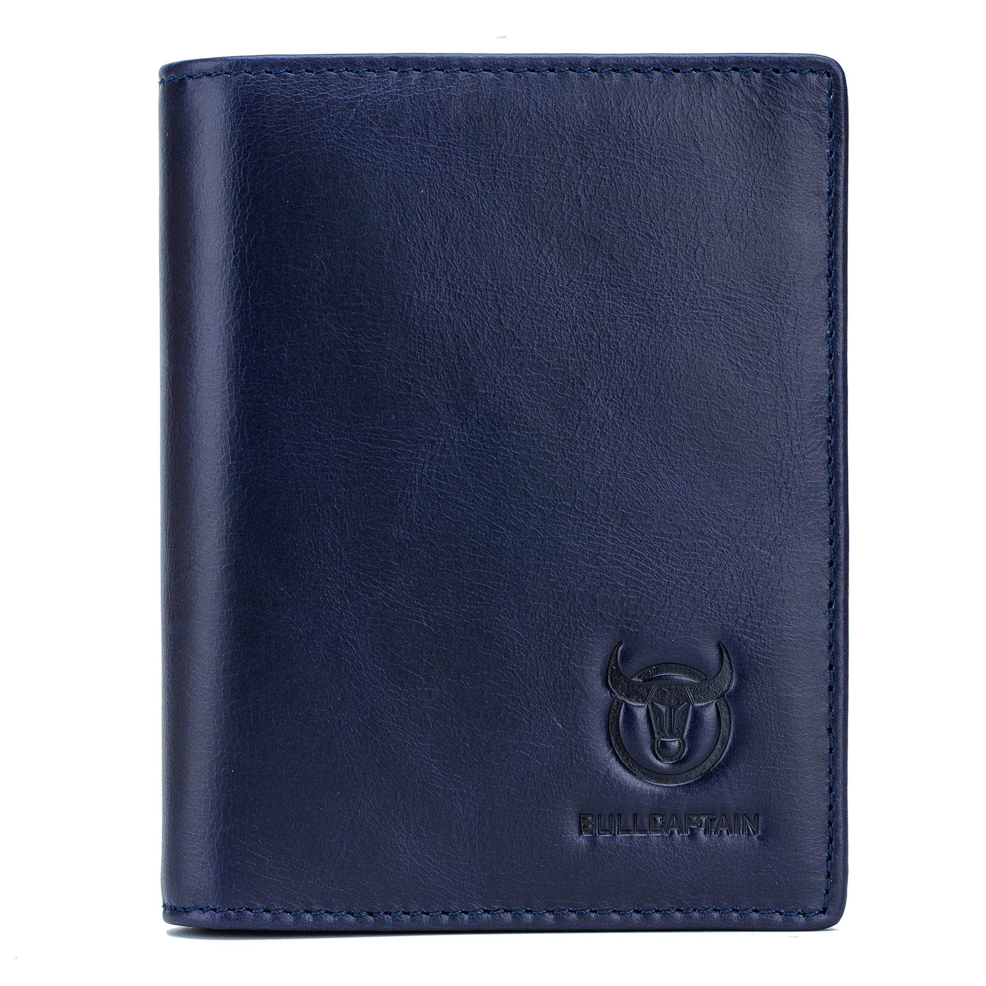 BULLCAPTAIN 027 Thickened Top-Layer Cowhide Leather Wallet RFID Blocking Card Pouch Coin Storage Bag Pouch