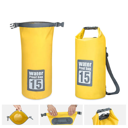 15L Waterproof Dry Bag Bucket Backpack for Kayaking Rafting Beach