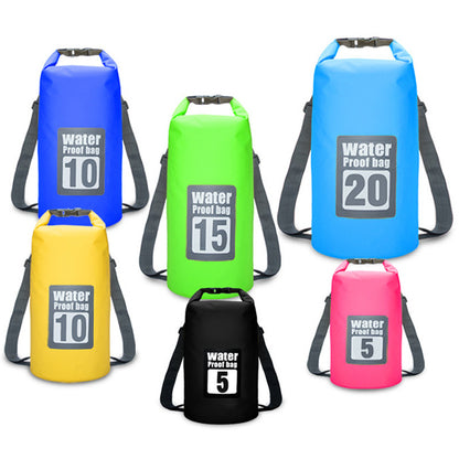 15L Waterproof Dry Bag Bucket Backpack for Kayaking Rafting Beach