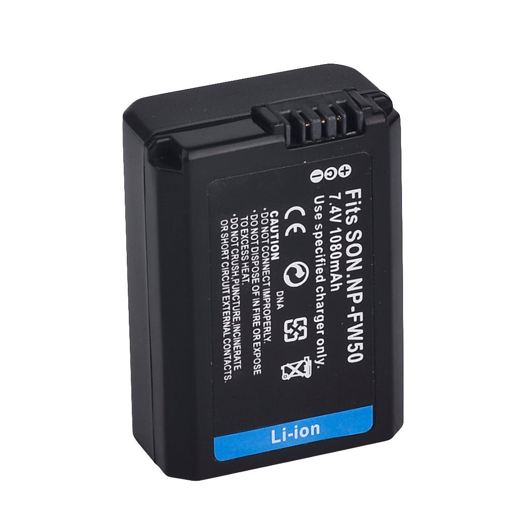 1080mAh SON NP-FW50 Li-ion Battery for Sony NEX-5 NEX-3 NEX-5A NEX-5K SLT-A33 Etc