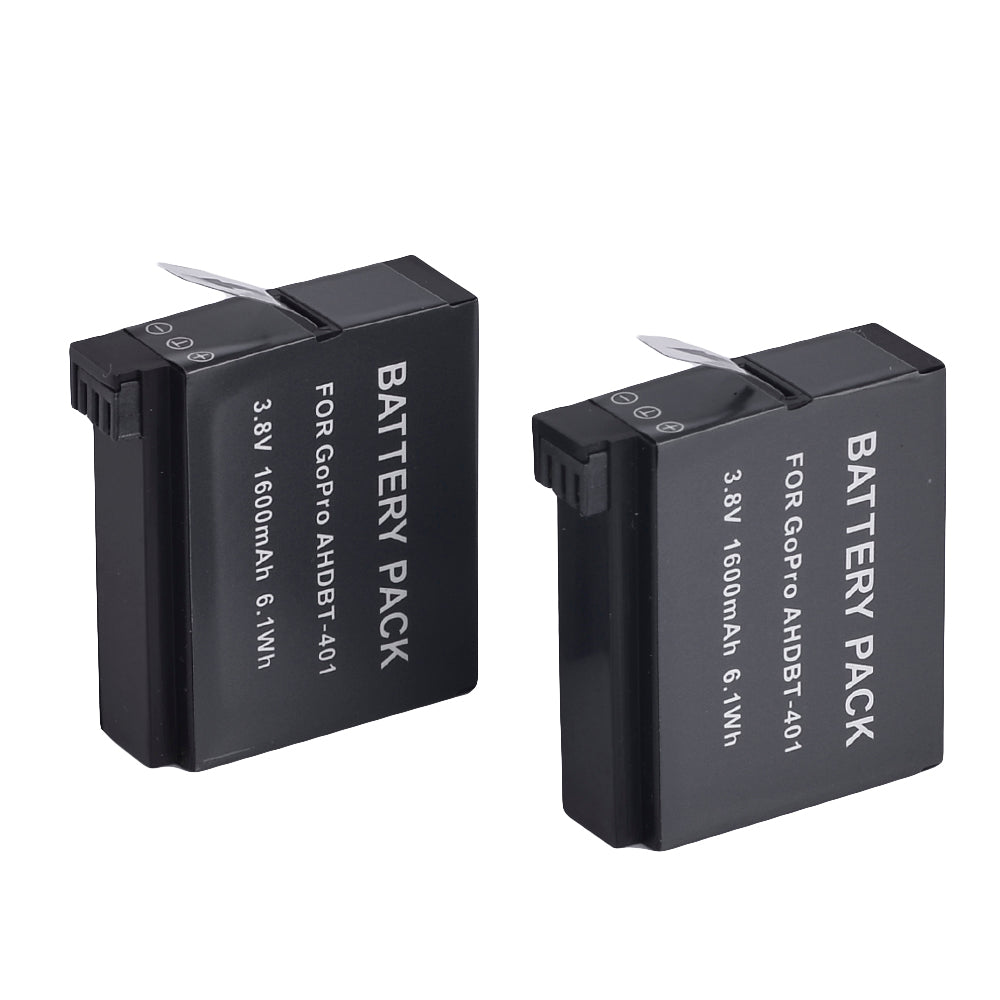 For GoPro Hero 4 AHDBT-401 Li-ion Battery Replacement 1600mAh 3.8V