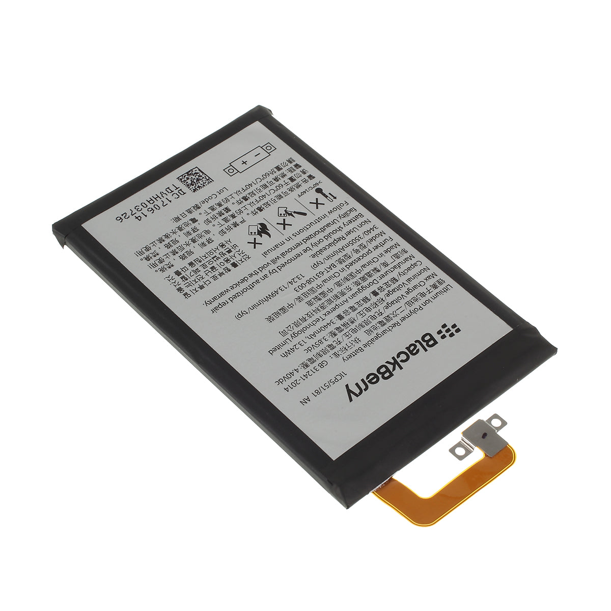 BAT-63108-003 3440mAh 3.85V Li-polymer Battery Replacement for BlackBerry Keyone