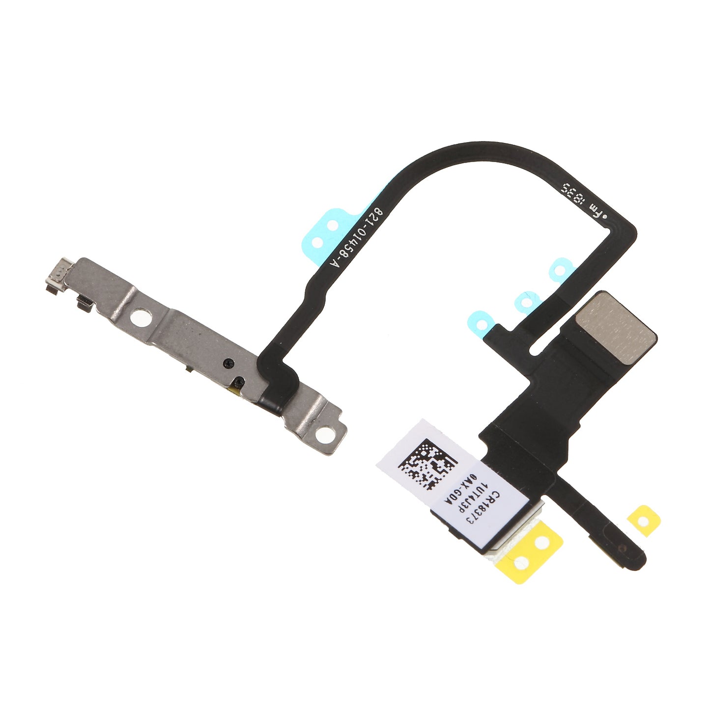 OEM Power ON/OFF Switch Button Flex Cable with Metal Plate Replacement Part for iPhone XS Max 6.5 inch