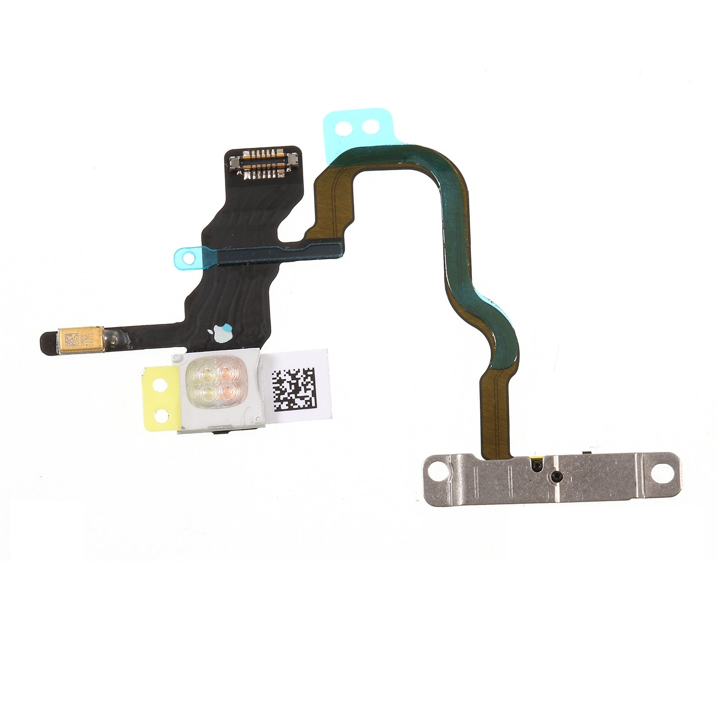 For iPhone X 5.8 inch OEM Power ON/OFF Switch Button Flex Cable with Metal Plate Replacement Part