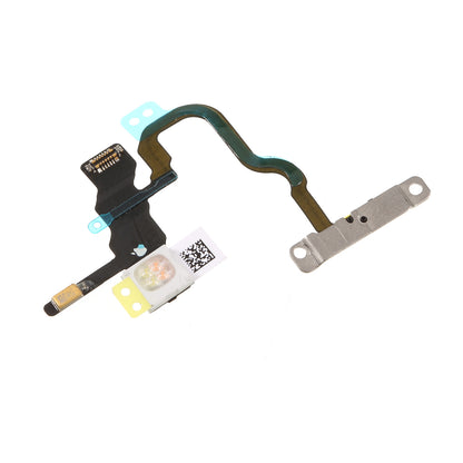 For iPhone X 5.8 inch OEM Power ON/OFF Switch Button Flex Cable with Metal Plate Replacement Part