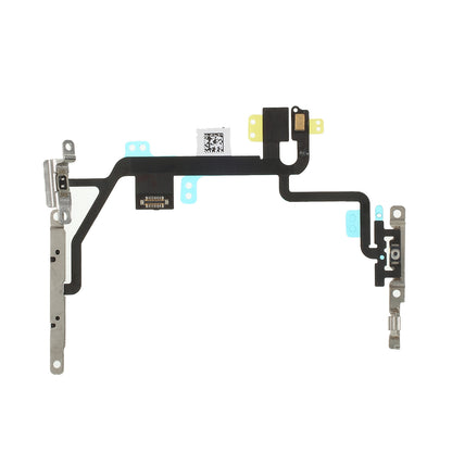 For iPhone 8 4.7 inch OEM Power ON/OFF and Volume Button Flex Cable with Metal Plate