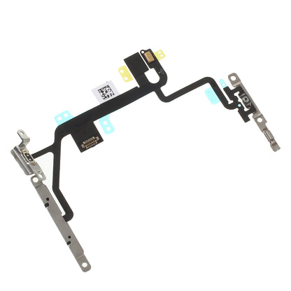 For iPhone 8 4.7 inch OEM Power ON/OFF and Volume Button Flex Cable with Metal Plate