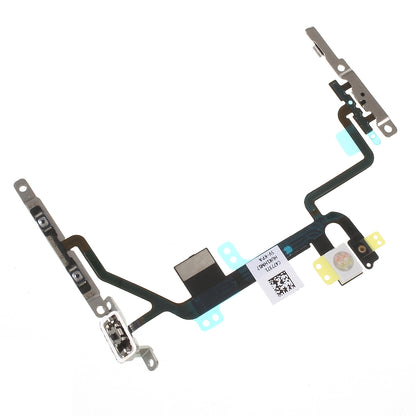 For iPhone 8 4.7 inch OEM Power ON/OFF and Volume Button Flex Cable with Metal Plate