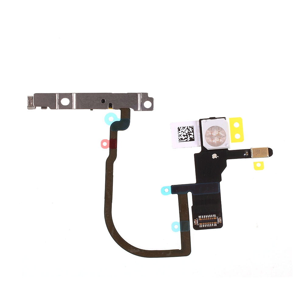 OEM Power ON/OFF Switch Button Flex Cable with Metal Plate Replacement Part for iPhone XS 5.8 inch