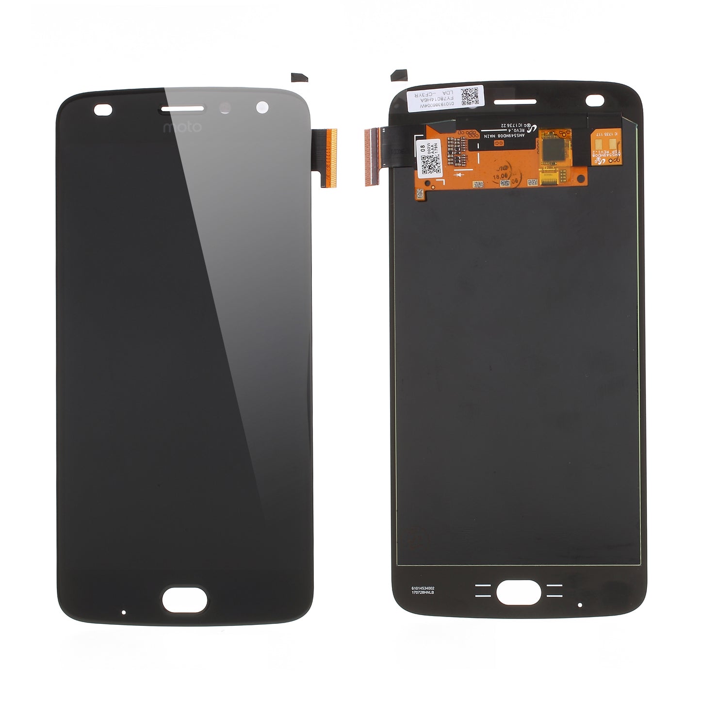 OEM LCD Screen and Digitizer Assembly Replacement for Motorola Moto Z2 Play - Black