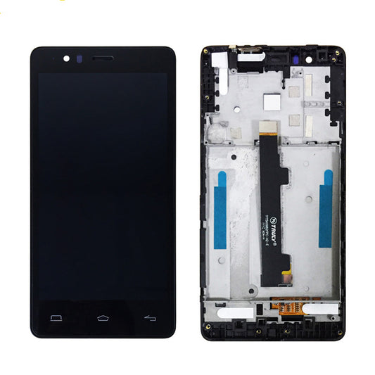 LCD Screen and Digitizer Assembly + Frame Part for BQ Aquaris E5 ( TFT5K0858FPC-A1-E )