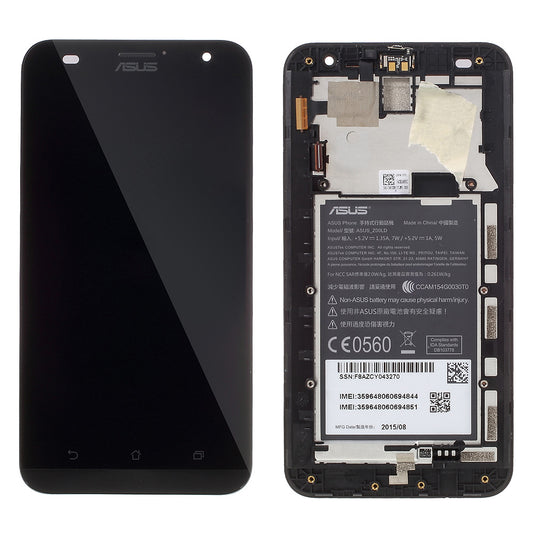 LCD Screen and Digitizer Assembly with Front Housing for Asus Zenfone 2 Laser ZE550KL (OEM Disassembly)