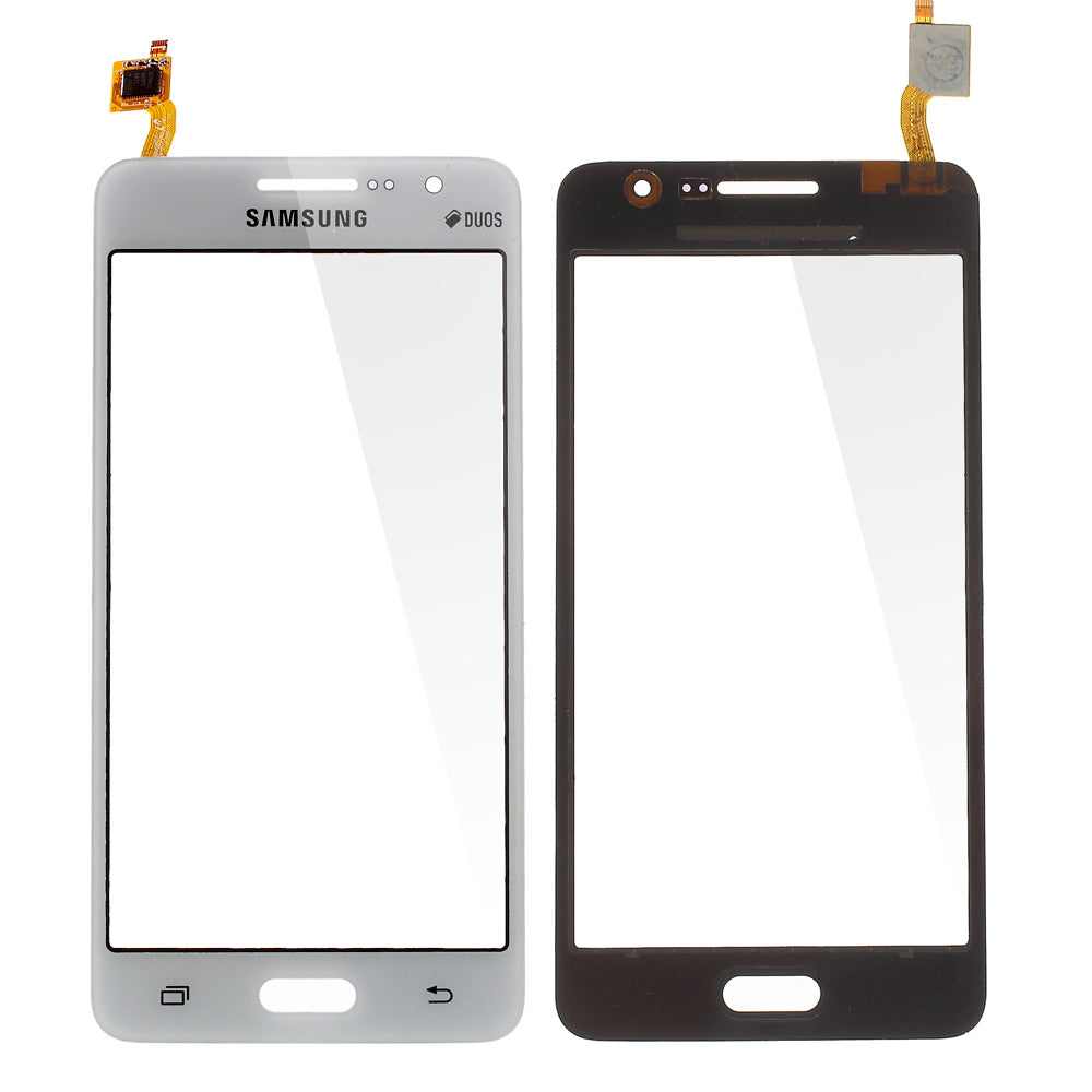 White Digitizer Touch Screen for Samsung Galaxy Grand Prime G530 (with Duos Letters, OEM Material Assembly)