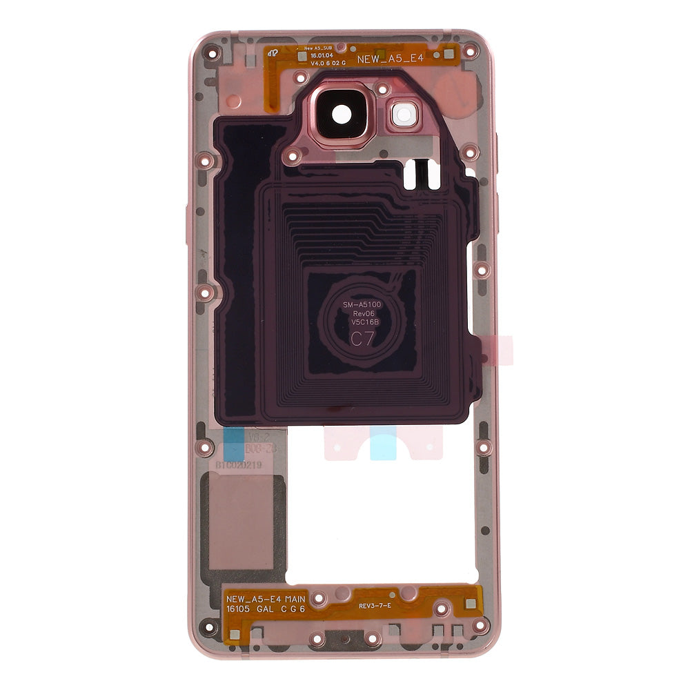 Middle Housing Frame with Small Parts OEM Material Assembly for Samsung A5 SM-A510F (2016)