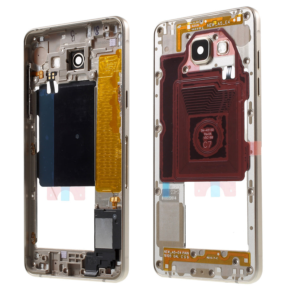 Middle Housing Frame with Small Parts OEM Material Assembly for Samsung A5 SM-A510F (2016)