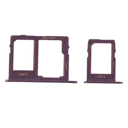 2PCS OEM Dual SIM MicroSD Card Tray Holder Repair Part for Samsung Galaxy J6 (2018) - Purple