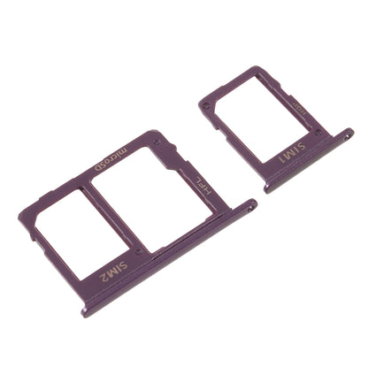 2PCS OEM Dual SIM MicroSD Card Tray Holder Repair Part for Samsung Galaxy J6 (2018) - Purple