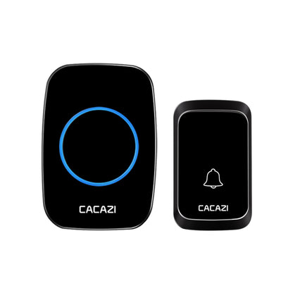 CACAZI A60 Wireless Doorbell Waterproof Door Chime Kit 2 Button with 2 Plug-in Receivers