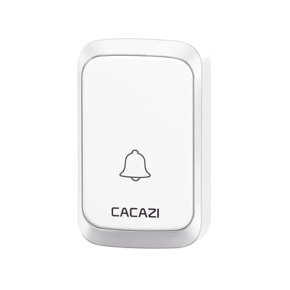 CACAZI A60 Wireless Doorbell Waterproof Door Chime Kit 2 Button with 2 Plug-in Receivers