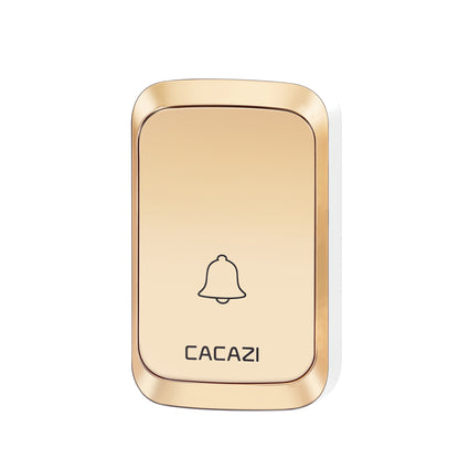 CACAZI A60 Wireless Doorbell Waterproof Door Chime Kit 2 Button with 2 Plug-in Receivers