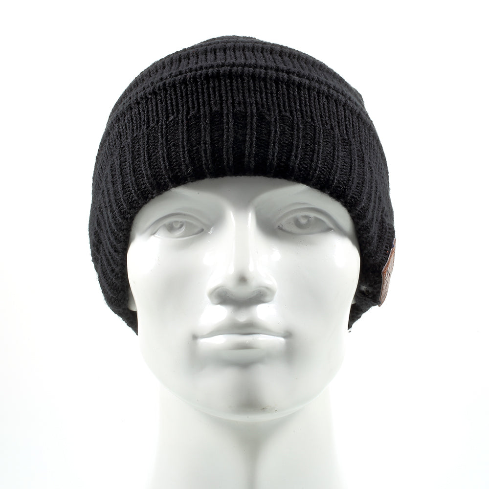 Warm Winter Outdoor Knitted Hat with Built-in Wireless Bluetooth Headphone & Microphone