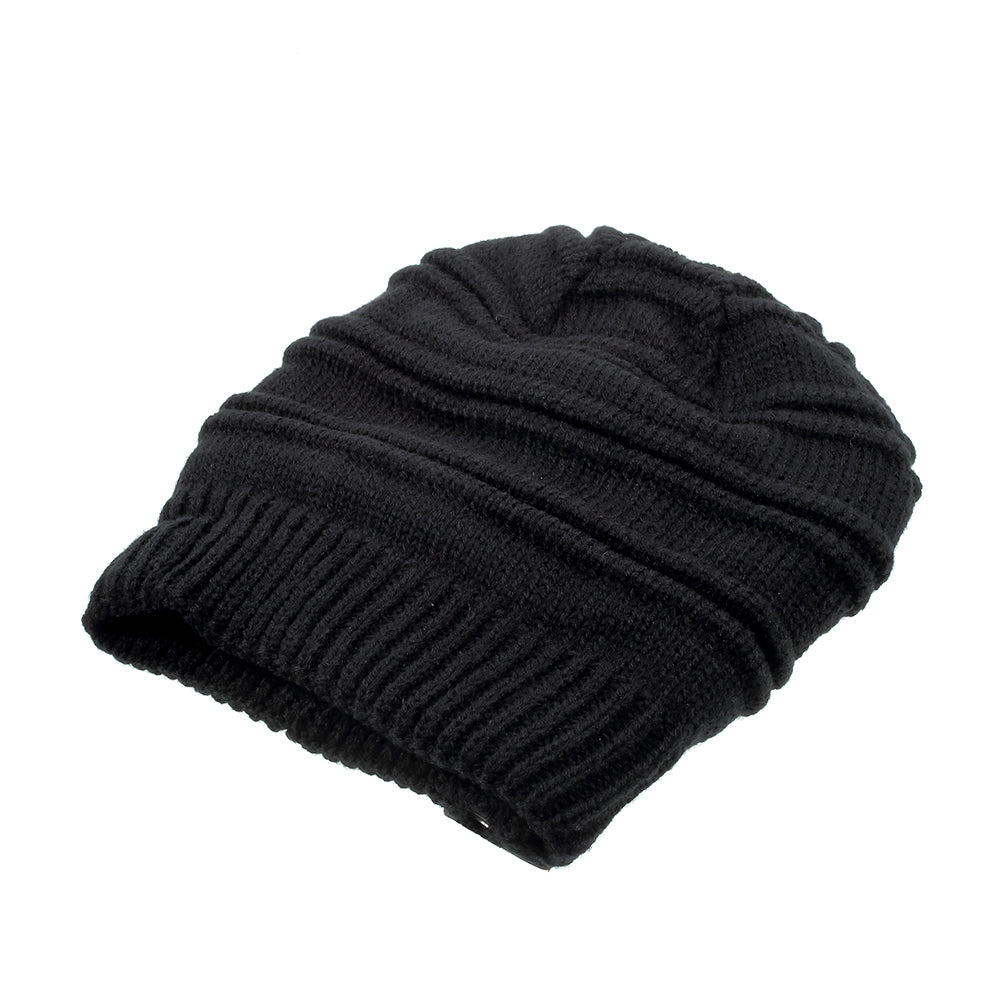 Warm Winter Outdoor Knitted Hat with Built-in Wireless Bluetooth Headphone & Microphone