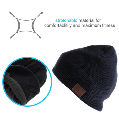 Fashionable Bluetooth Music Hat Winter Sports Warm Knitted Hat with Mic