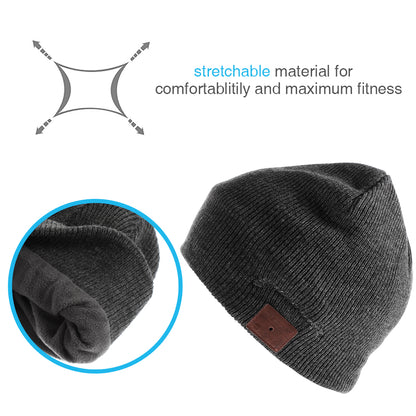 Fashionable Bluetooth Music Hat Winter Sports Warm Knitted Hat with Mic