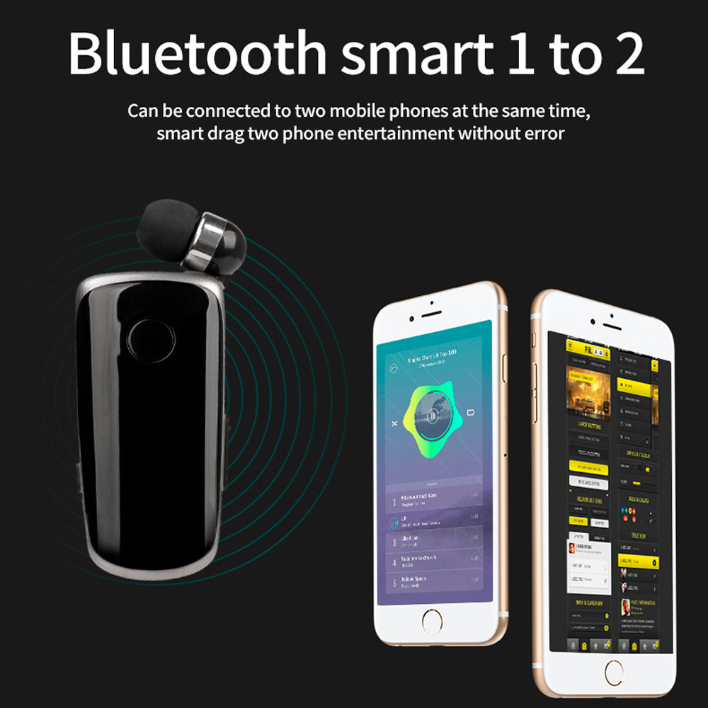 K39 Wireless Bluetooth Headset CSR DSP Chip In-Ear Vibrating Alert Wear Clip Hands Free Earphone